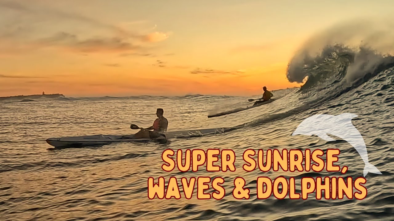 Super Sunrise - Crunchy Waves on a Surfski