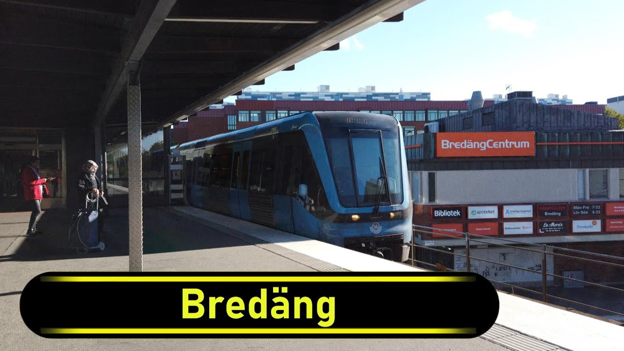 Metro Tunnelbana Station Bredäng - Stockholm 🇸🇪 - Walkthrough 🚶