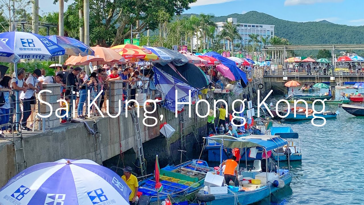 LARGEST floating Market in Hong Kong - Sai Kung 西貢一日遊  | Seaside Restaurant | Weekend Market