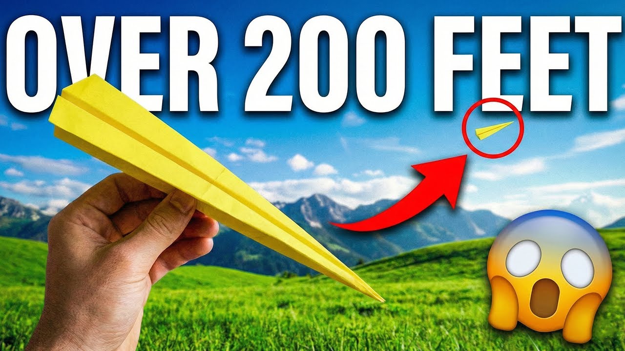 Бумажные Самолеты 200 ФУТОВ - Как Сделать Летающий Бумажный Самолет