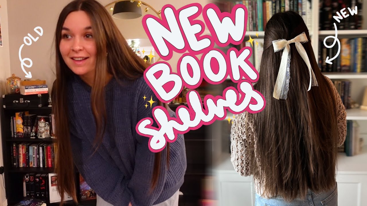 Getting NEW bookshelves 📚✨ re-organizing my books, building my dream bookshelves + unhaul 📕📙📗📘
