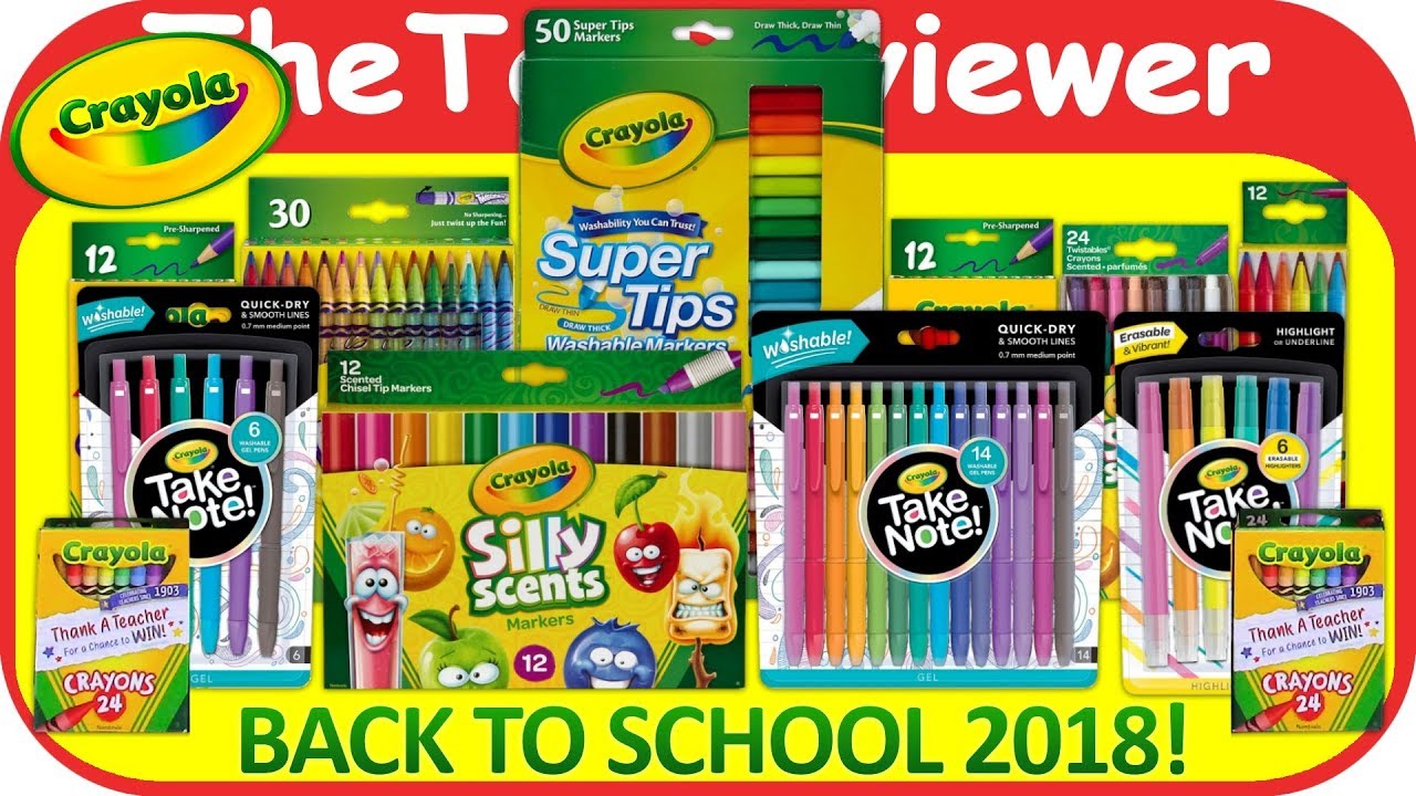 Crayola Back To School Haul 2018 Take Note Silly Scents Supply Unboxing Toy Review by TheToyReviewer
