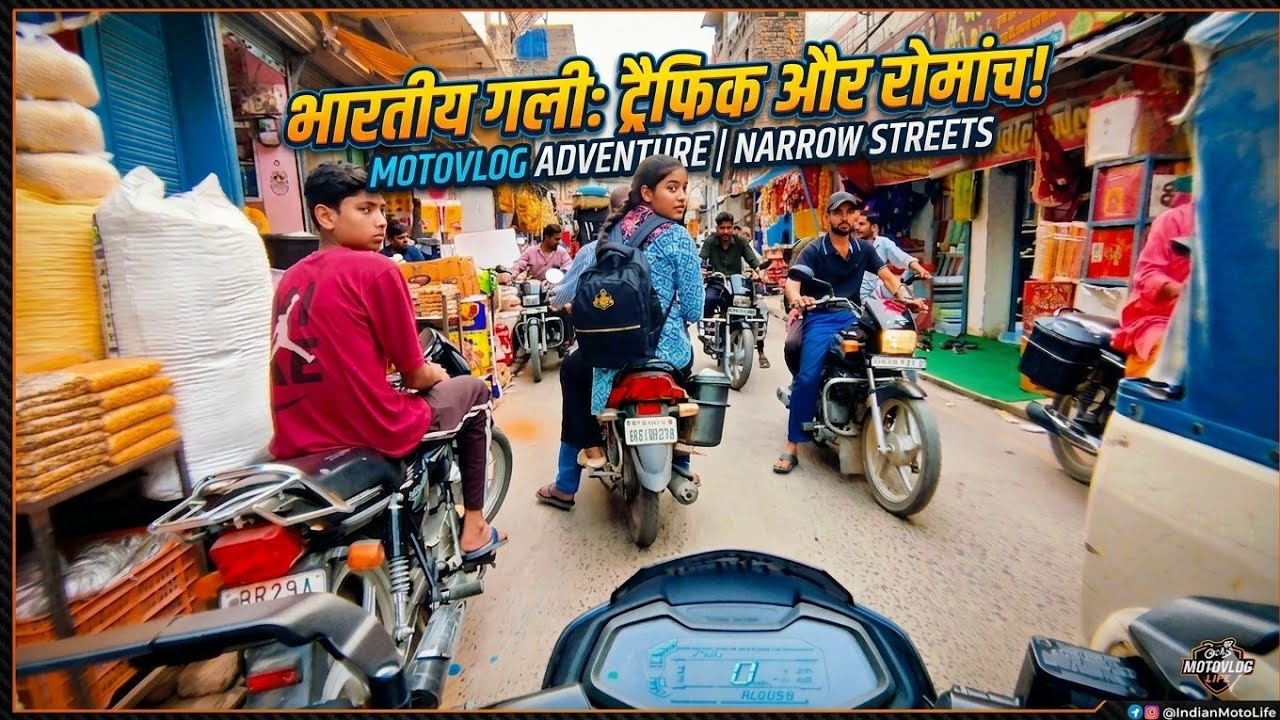 BHAARI TRAFFIC: Gali mein fass gaya! 😱 || GALI WALI RIDING: Itni bheed mein kaise nikle? 🛑
