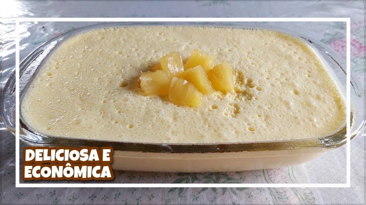 SOBREMESA DE ABACAXI COM IOGURTE NATURAL SIMPLES E FÁCIL | SOBREMESA ECONÔMICA - LETÍCIA MARIA