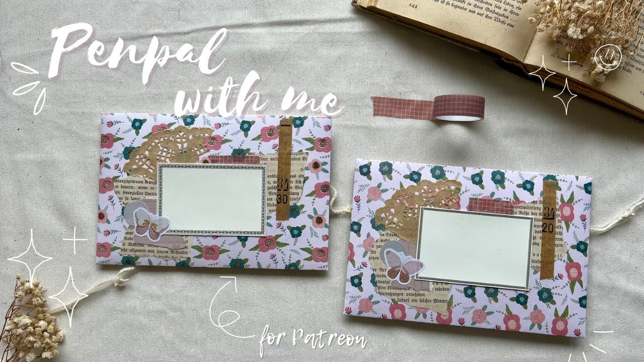 Penpal with me - for my Patreon - spring butterfly theme, asmr and lofi, no talking 👩🏼‍🎨 diy letters