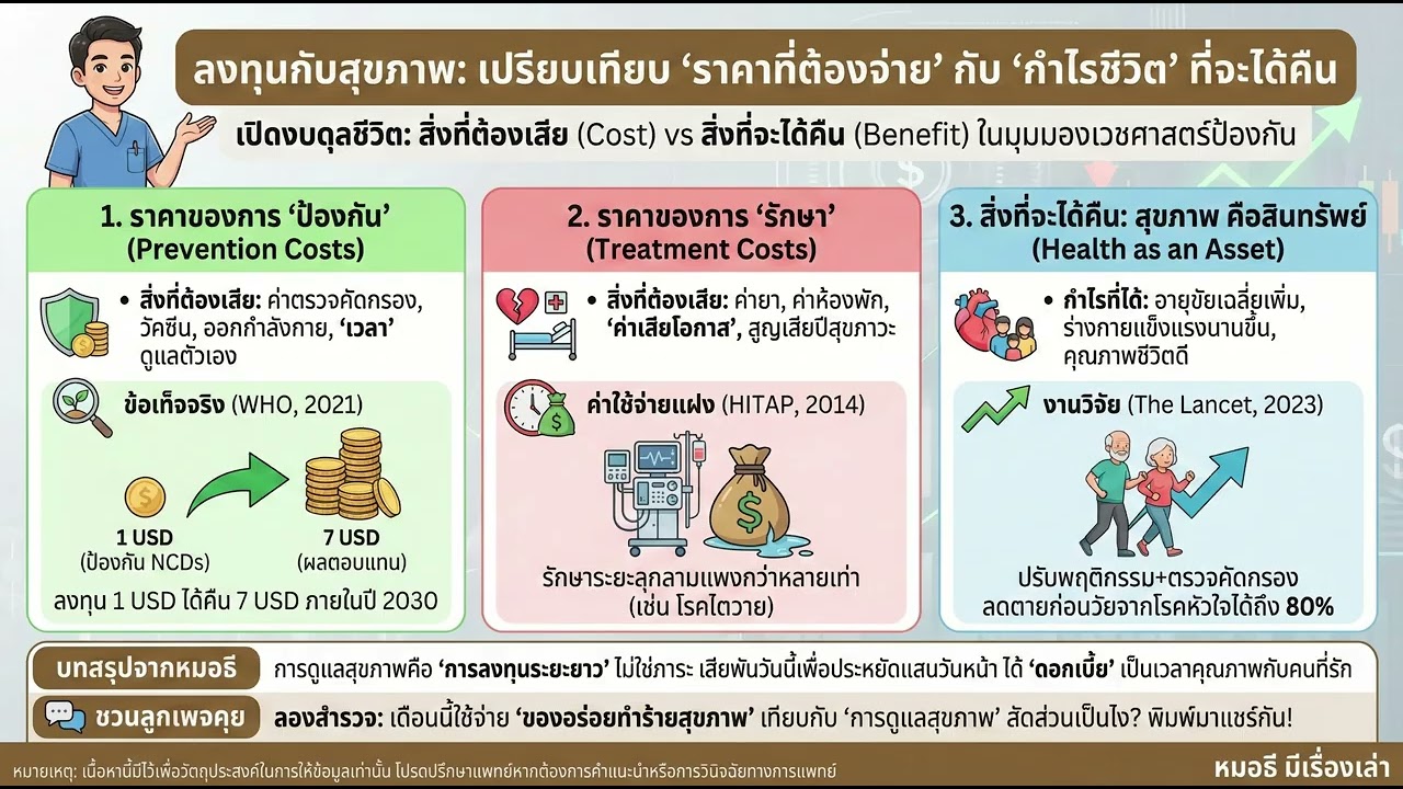 ลงทุนกับสุขภาพ: เปรียบเทียบ 
