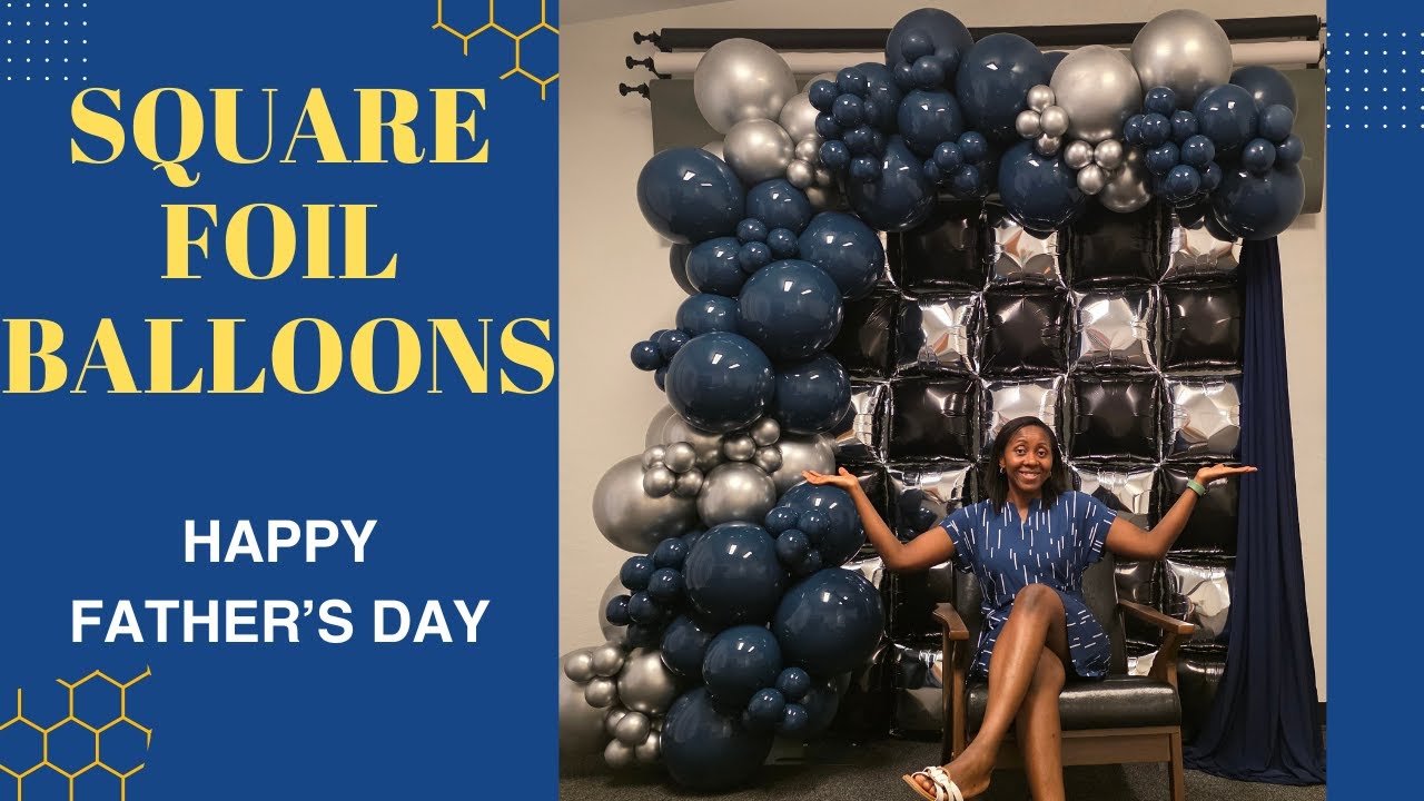 Square Foil Balloon Backdrop Tutorial