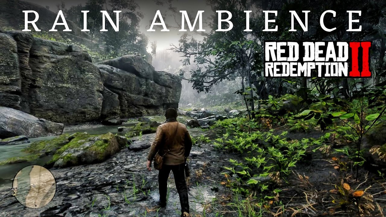 RDR 2 Rain Ambience - Relaxing Rain Sounds for Sleeping (ASMR Gameplay)