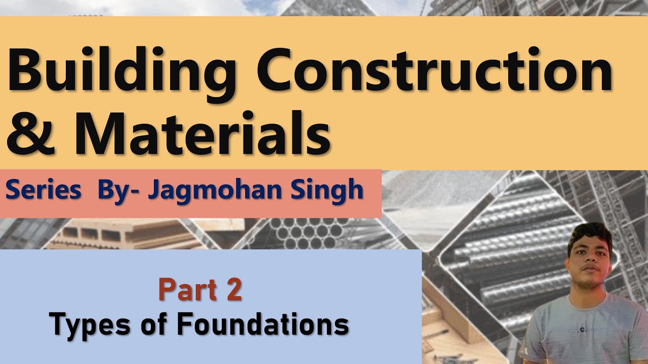 Types of foundations | Building Construction & Material |Part-2|  B.Arch. B.Tech Civil | Hindi |