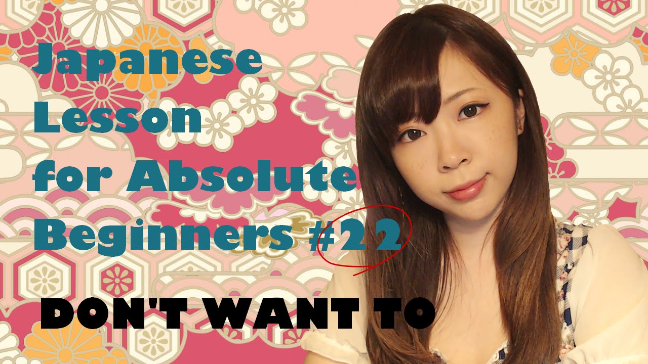 DON'T Want to do - Japanese Beginner Lesson  #22