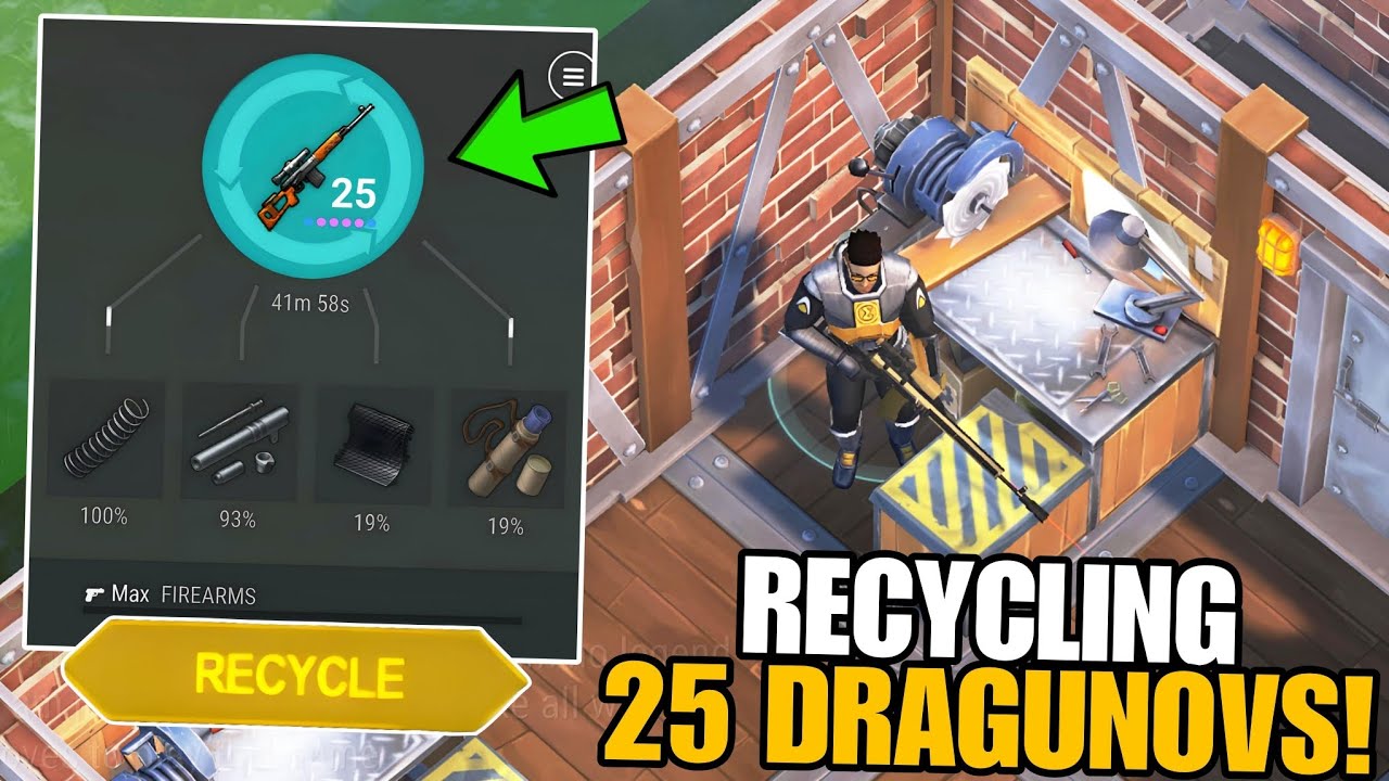 I RECYCLED 25 FULLY MODIFIED DRAGUNOVS! - WHAT CAN YOU GET? - Last Day on Earth: Survival