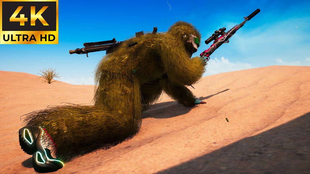 Ghillie Suit + 15 Kills | Kar98 Headshots & MG3 Spray | No Commentary PUBG PC 4K Gameplay |