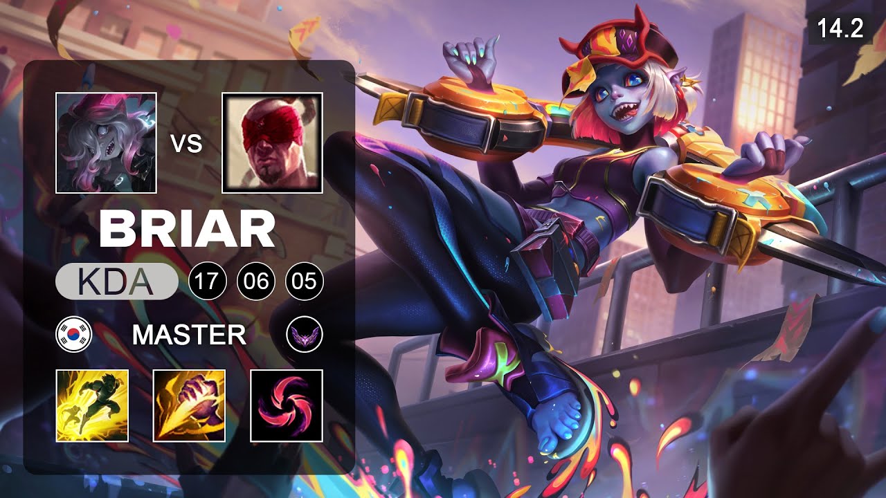 Briar vs Lee Sin Jungle - KR Master - Patch 14.2 Season 14