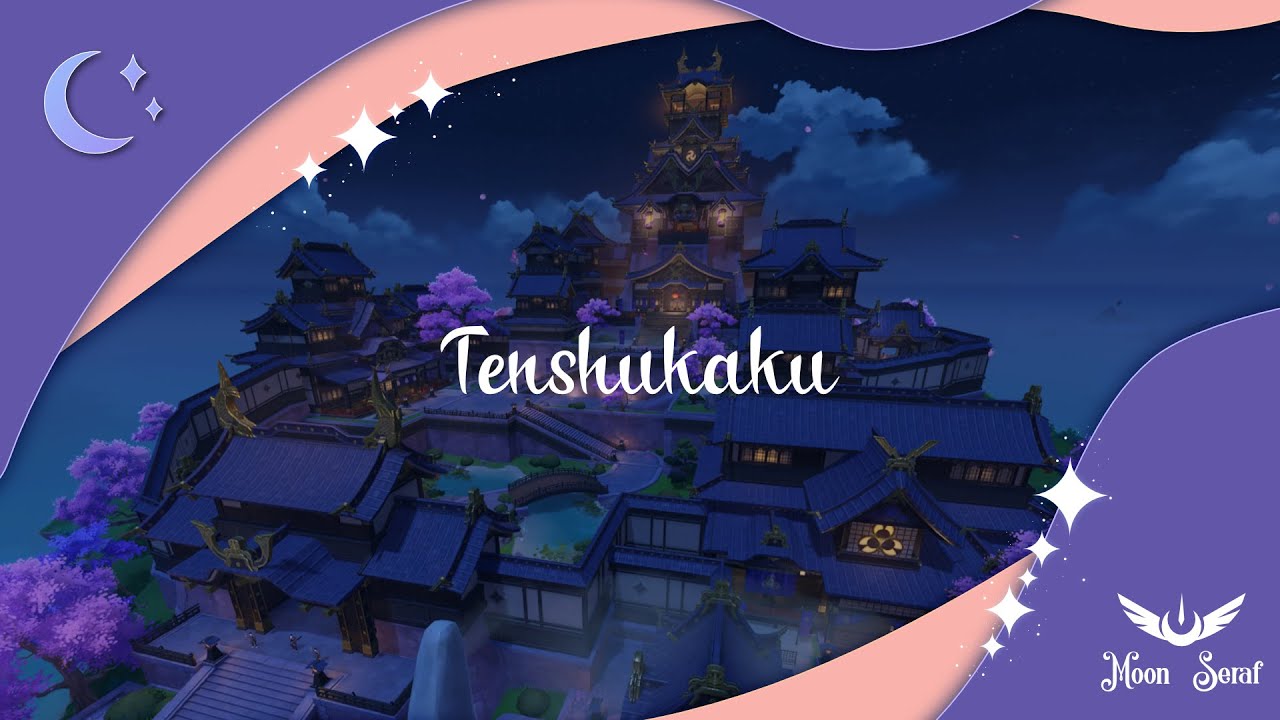 A walk through The Tenshukaku || Inazuma Volume ||  Ambience ASMR