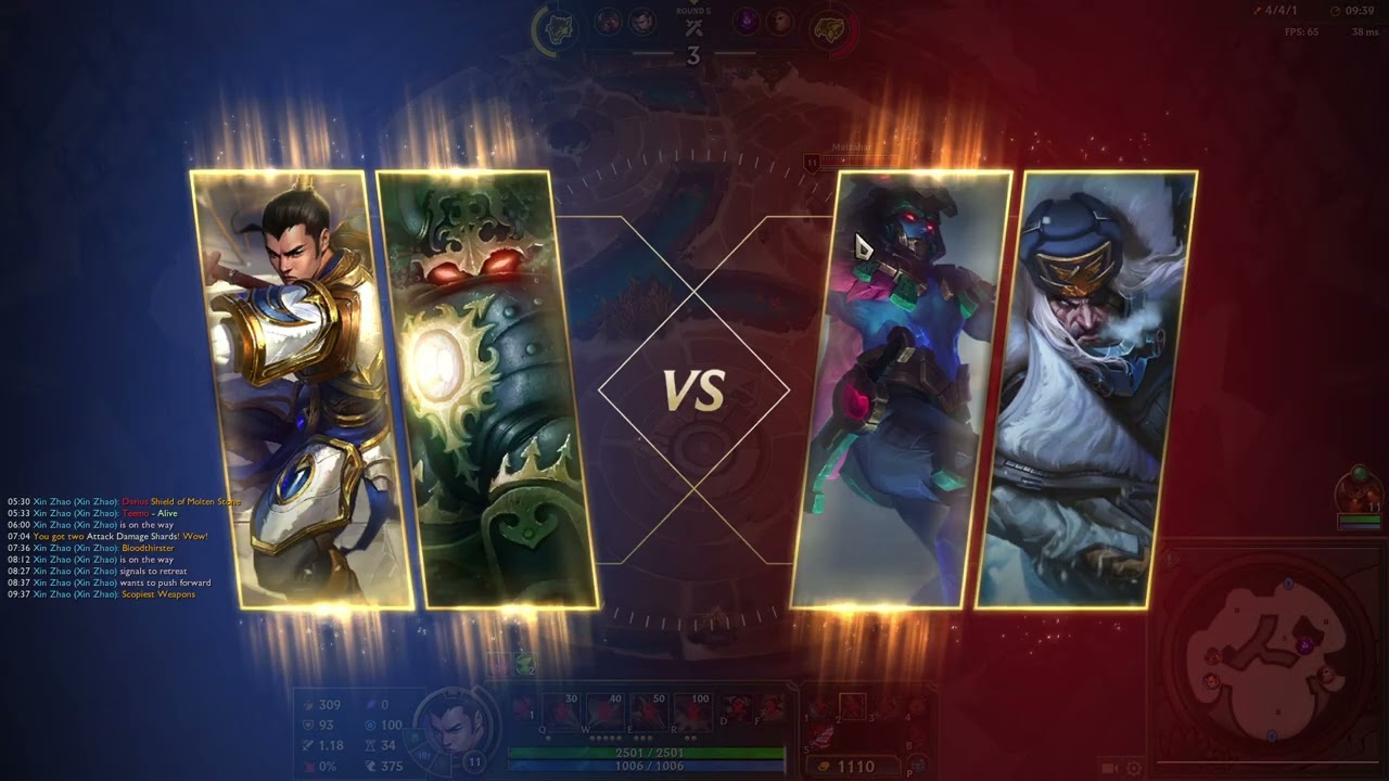 LoL Arena Xin Zhao+Nautilus 2nd place