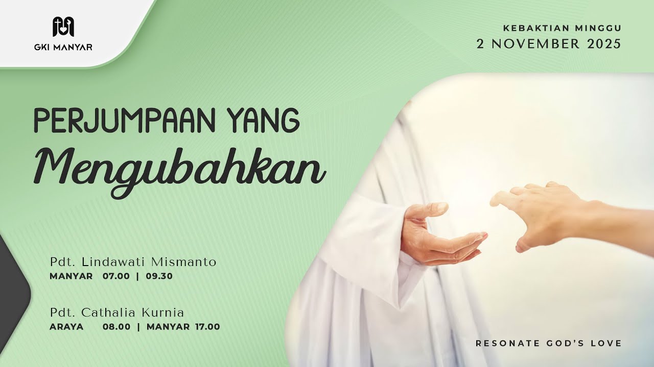 Kebaktian Minggu GKI Manyar, 2 November 2025 // 🔴 ONSITE & ONLINE