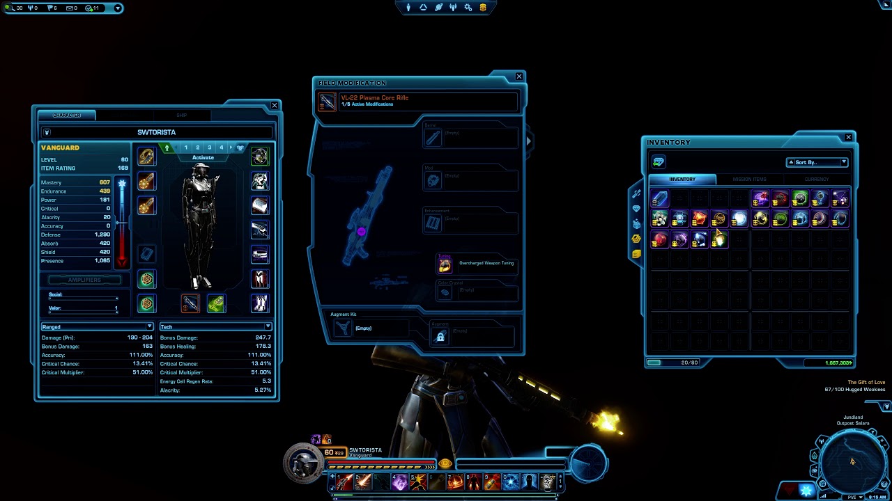 Overcharged Weapon Tuning on a Blaster Rifle Preview SWTOR