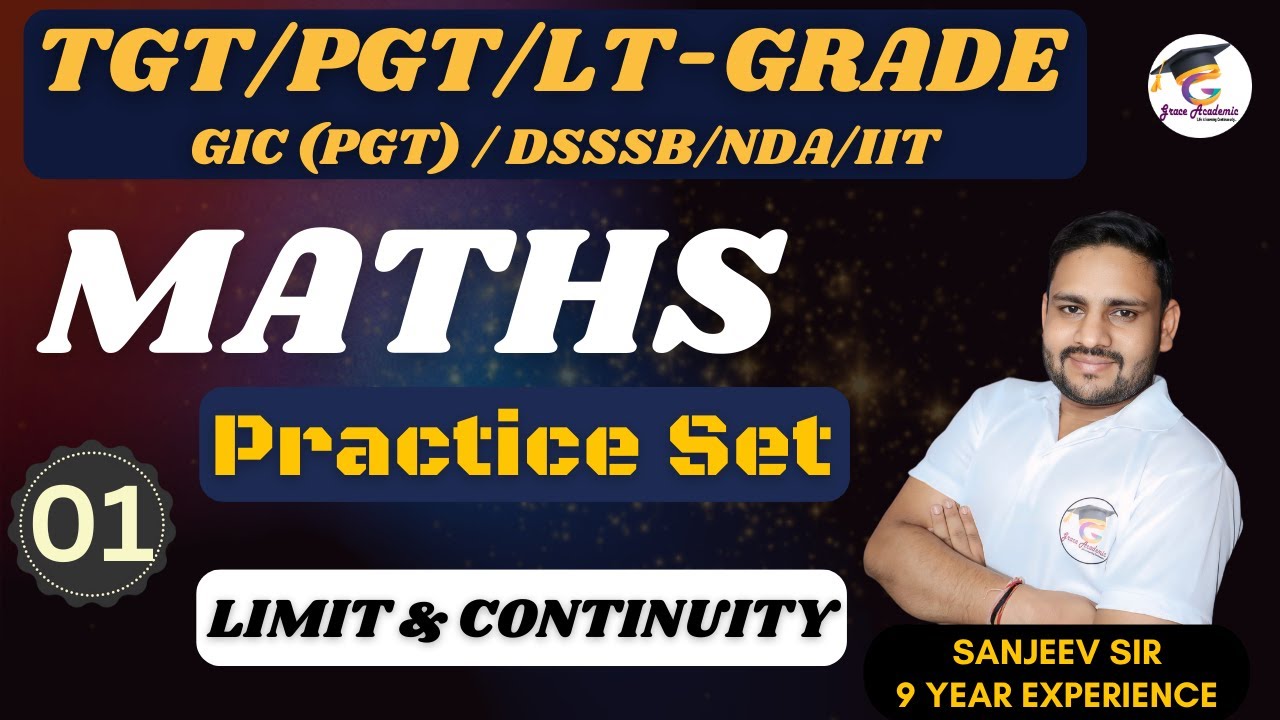 UP TGT 2025 Maths Practice Class 01 | Limit & Continuity | | TGT PGT LT Grade