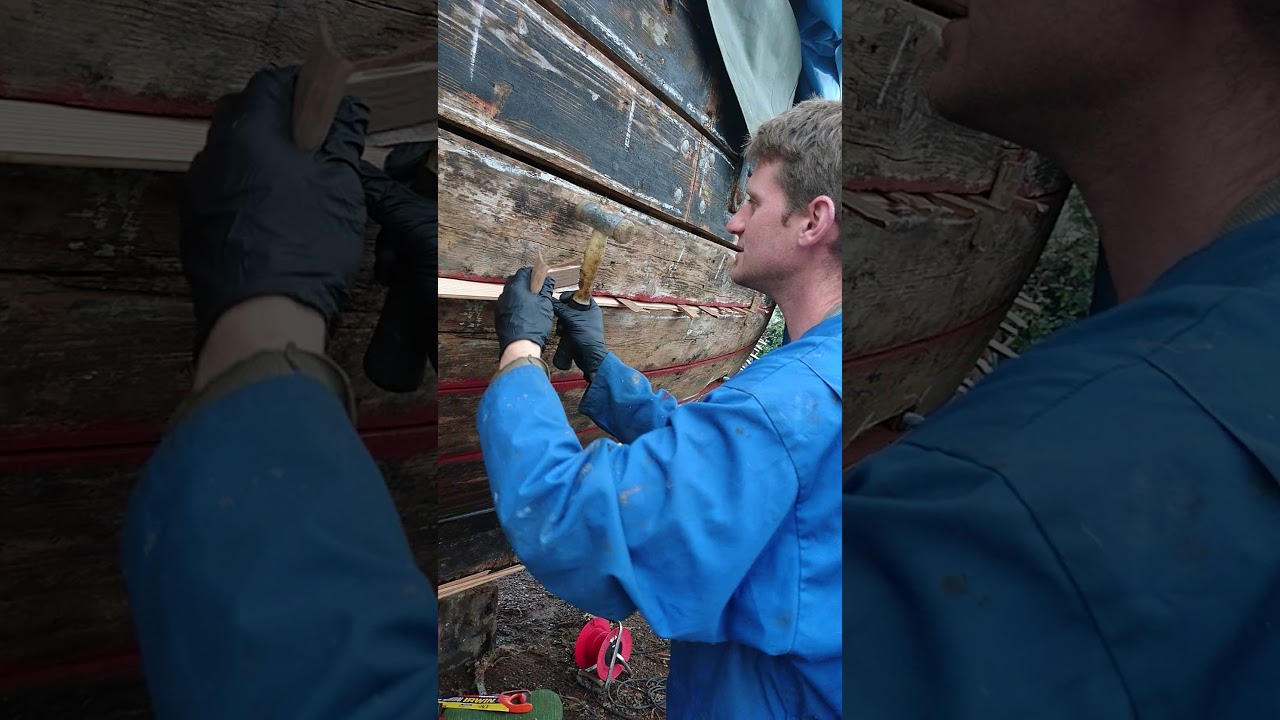 Morgan explaining splining then making a start