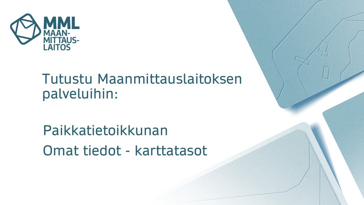 Paikkatietoikkunan Omat tiedot - karttatasot