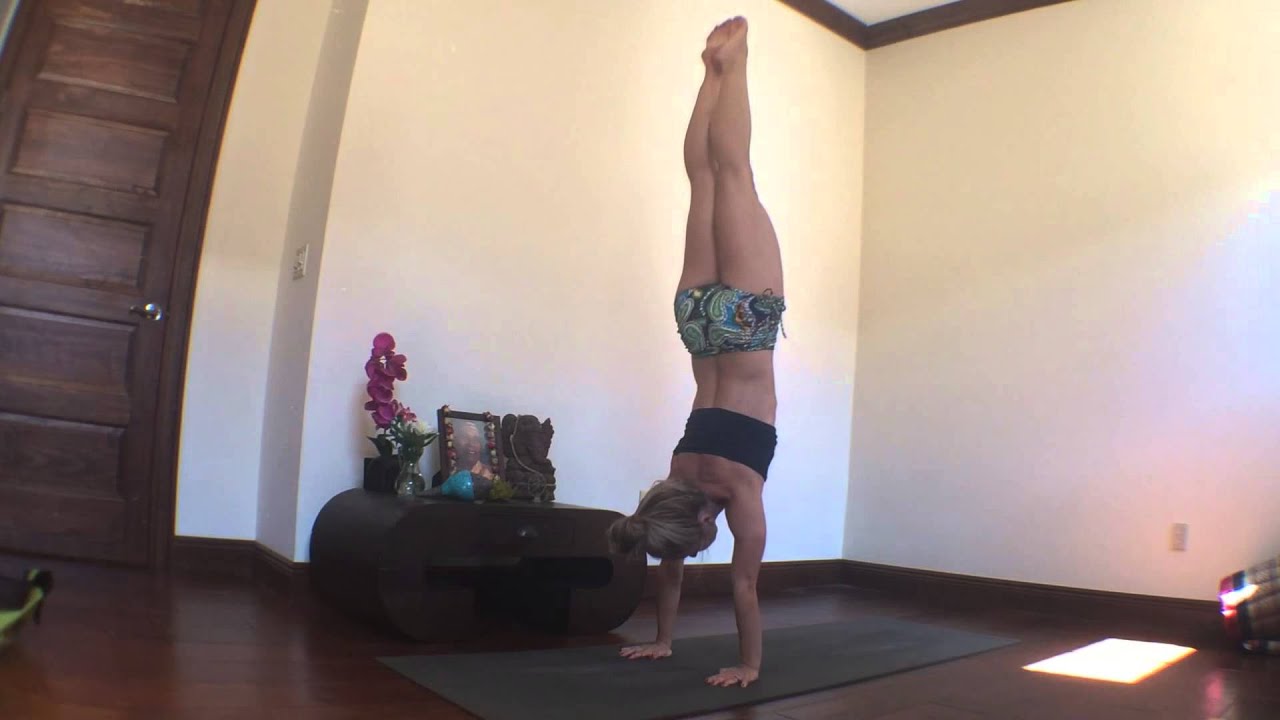 Yoga Handstand Press Pike Jump Back with Kino