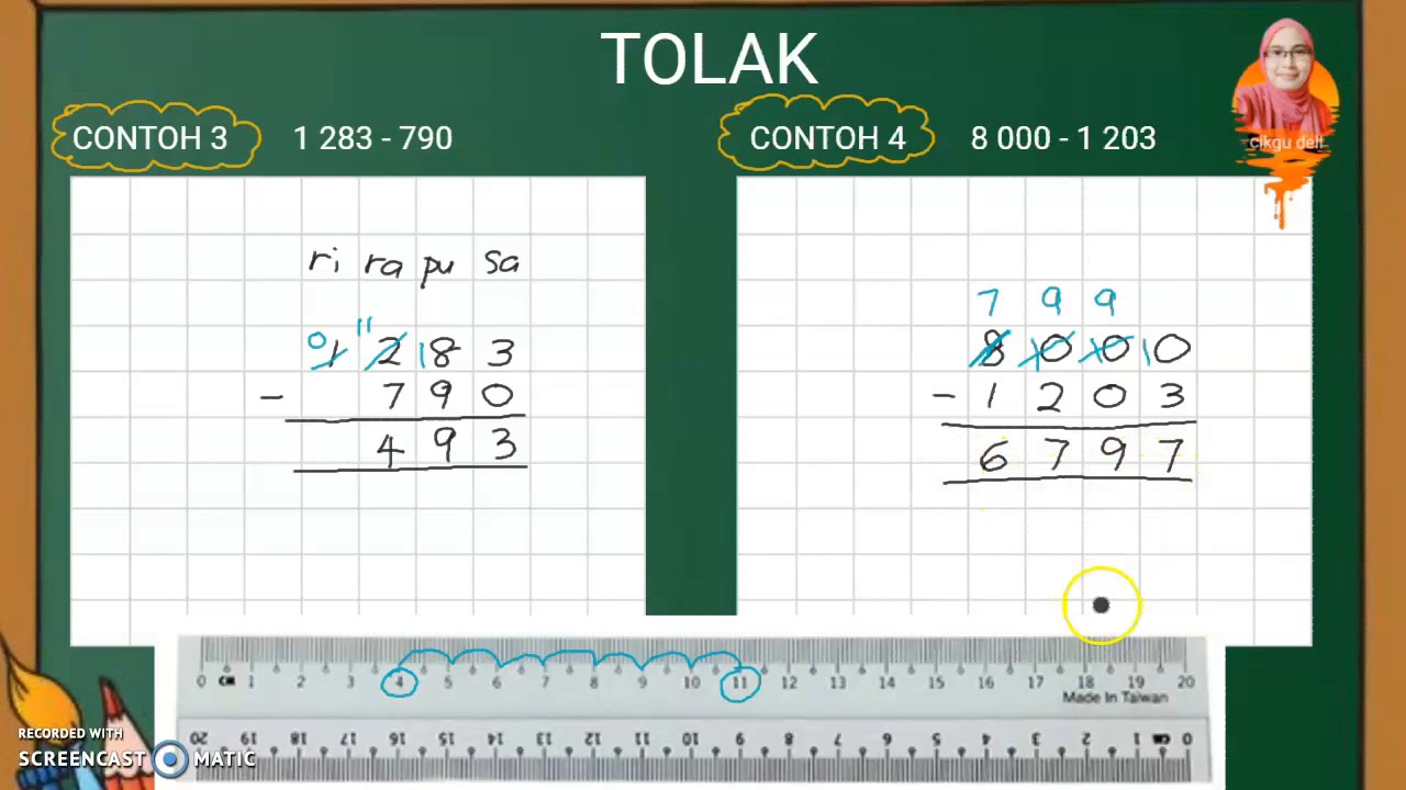 MATEMATIK TAHUN 3 | TOLAK | TOLAK LAGI