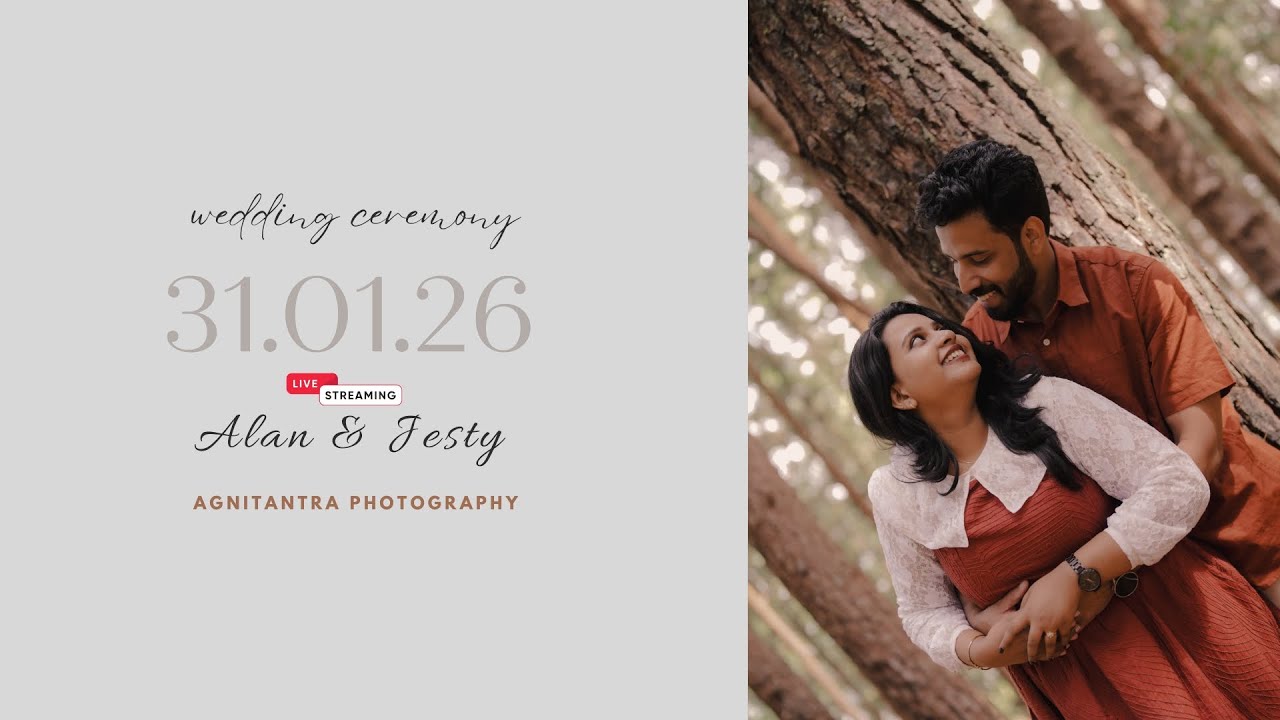 ALAN & JESTY  || WEDDING || LIVE STREAMING
