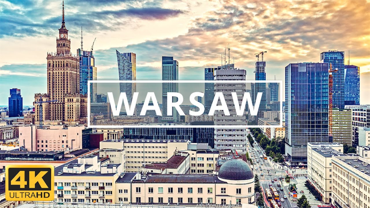 Warsaw, Poland 🇵🇱 | 4K Drone Footage (With Subtitles)