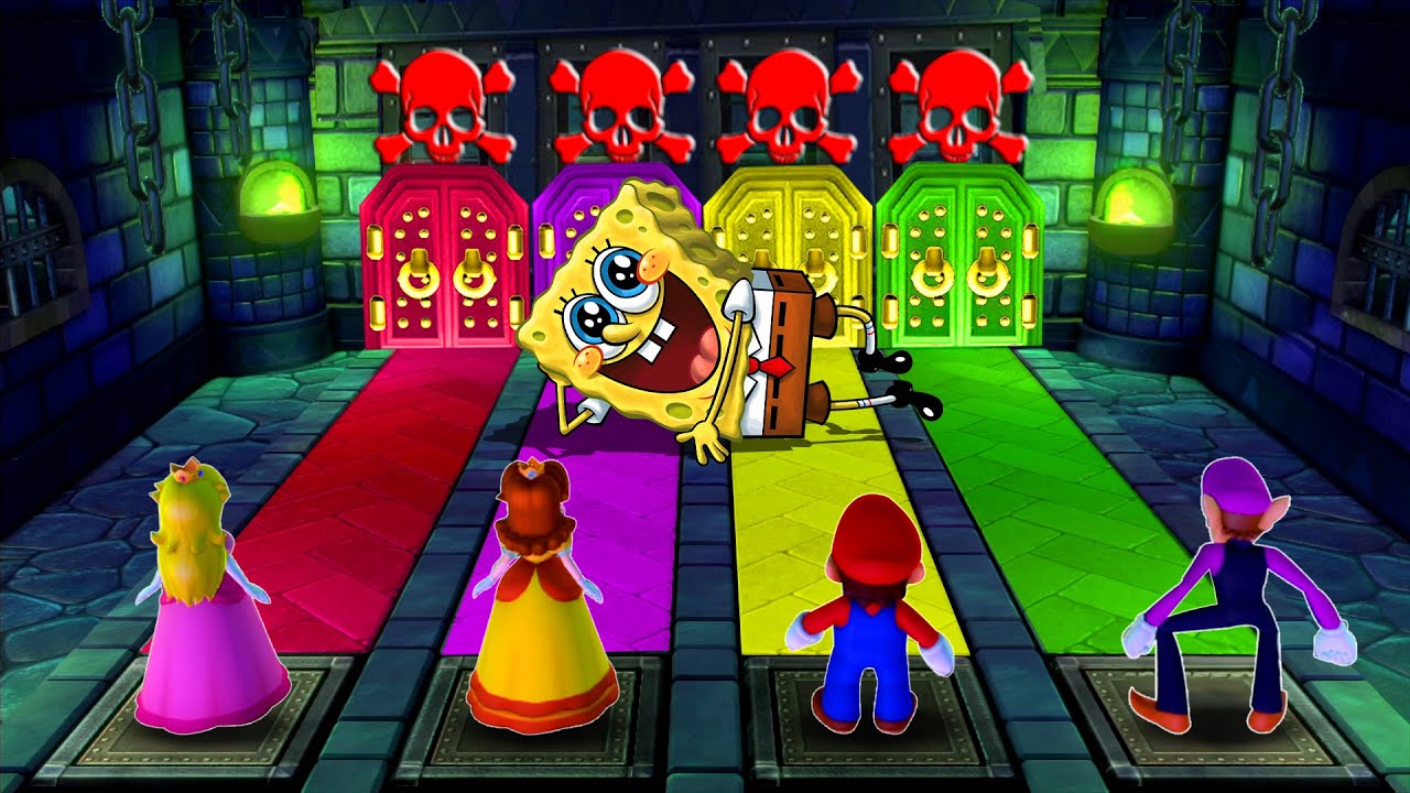【マリオパーティ10】ミニゲーム 対決プリンセスピーチVsデイジーVsマリオVsワルイージ(CPU最強 たつじん)
