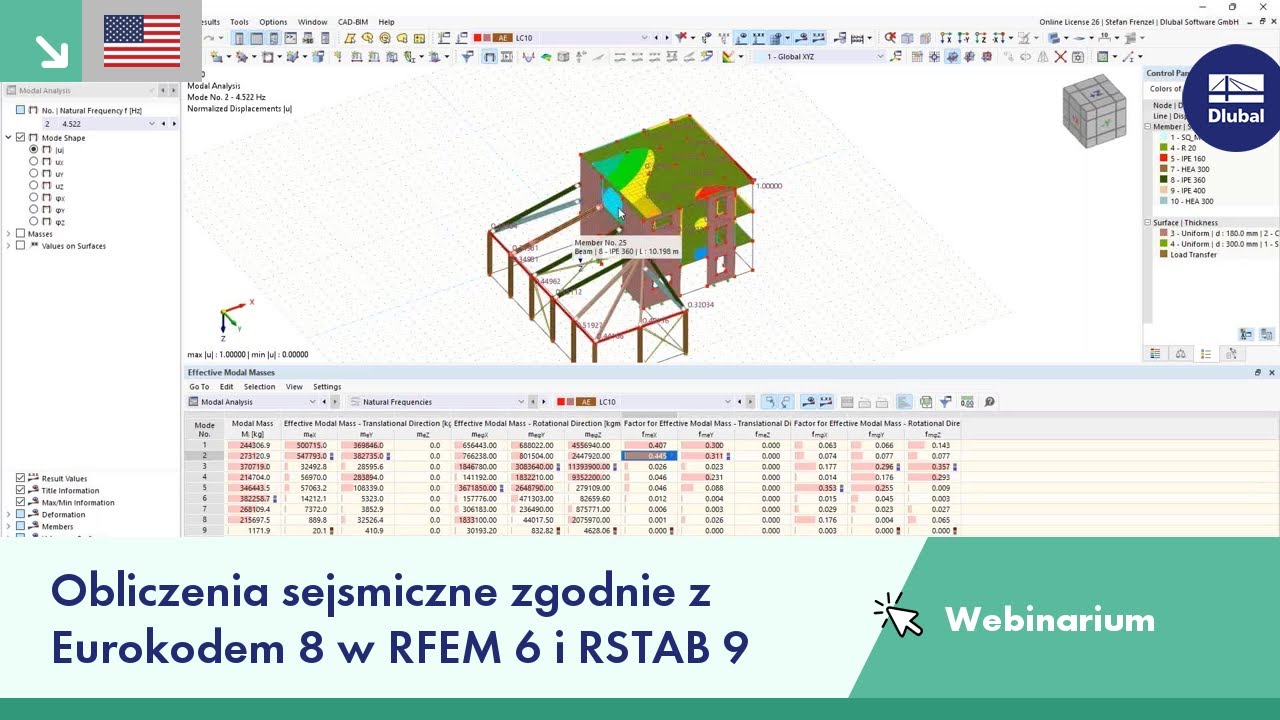 [EN] Obliczenia sejsmiczne zgodnie z Eurokodem 8 w RFEM 6 i RSTAB 9