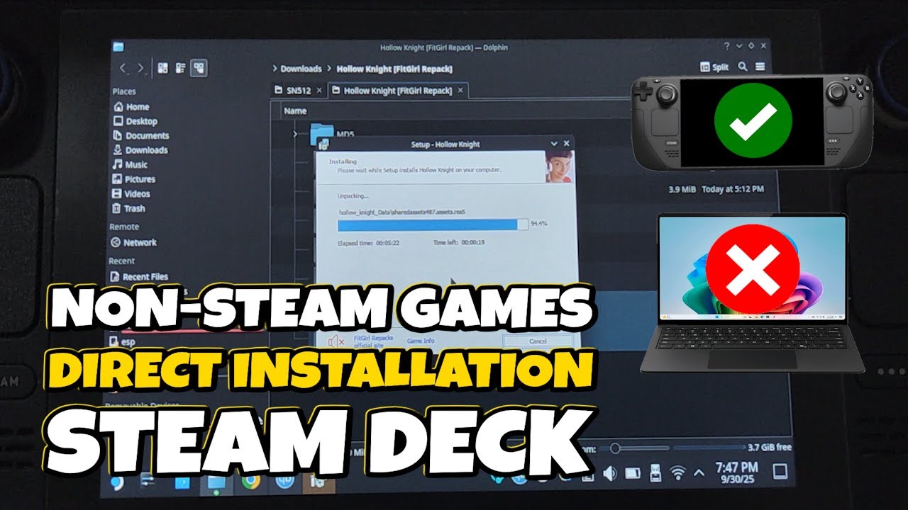 STEAM DECK NON-STEAM GAME DIRECT INSTALLATION WITHOUT COMPUTER | Quack Games direct installation