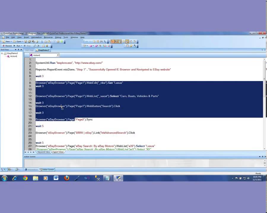 Free QTP Video Showing How to Customize Reports Using Reporter Object