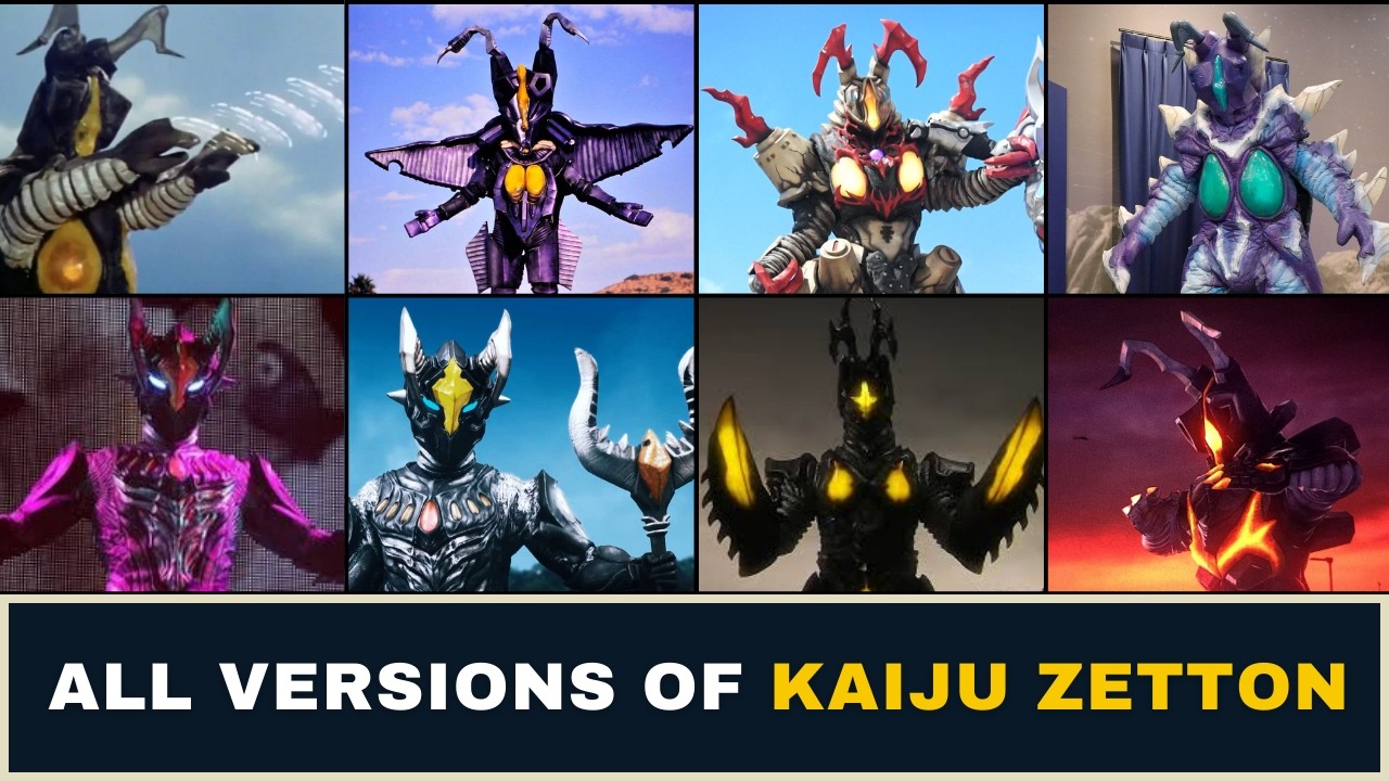 All versions of Kaiju Zetton #ultraman #tokusatsu #kaiju #zetton