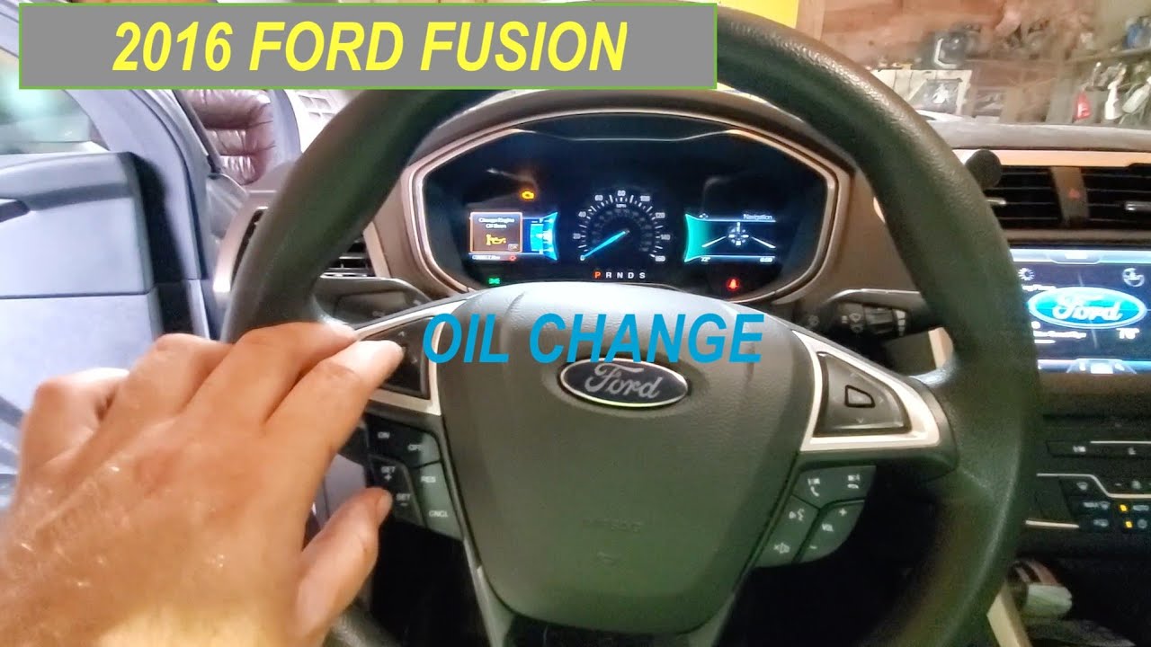 2016 Ford Fusion oil change.