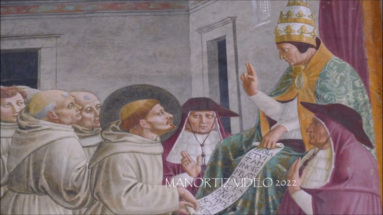 Benozzo Gozzoli, Fresco cycle in Montefalco, View of the 2nd register of frescoes on the wall