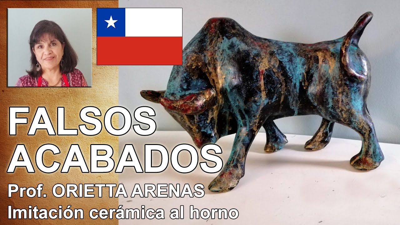 Falsos acabados  (imitación cerámica al horno) - Prof. Orietta Arenas (Machalí - Chile)