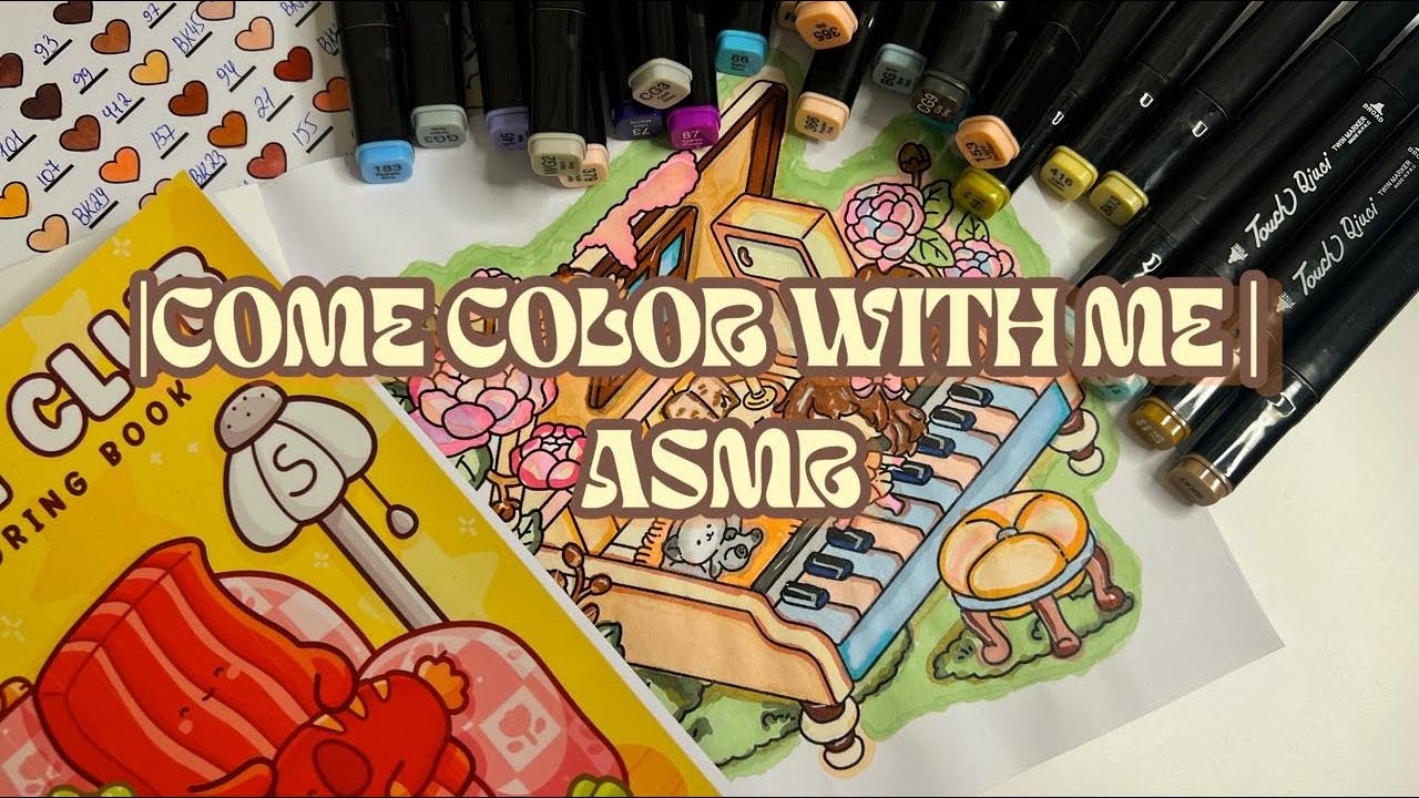 Cozy Coloring ASMR |Soft Markers, Calm Vibes & Relaxing Sounds