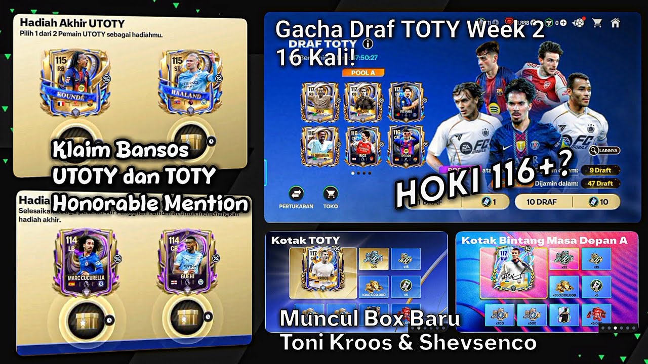 Klaim Bansos dan Gacha Draf 16 kali, Hoki 116+? - FC Mobile Indonesia 