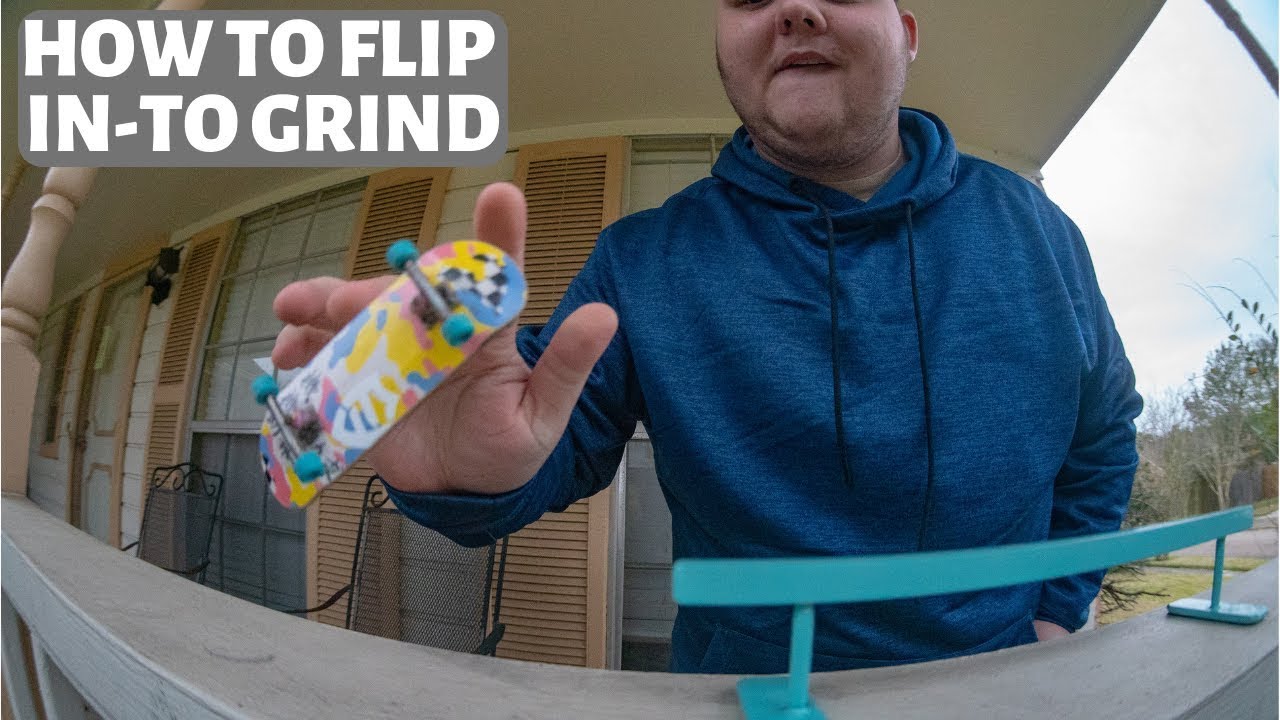 How To Flip into Grind on a Fingerboard (in-depth tutorial w/ slowmo)
