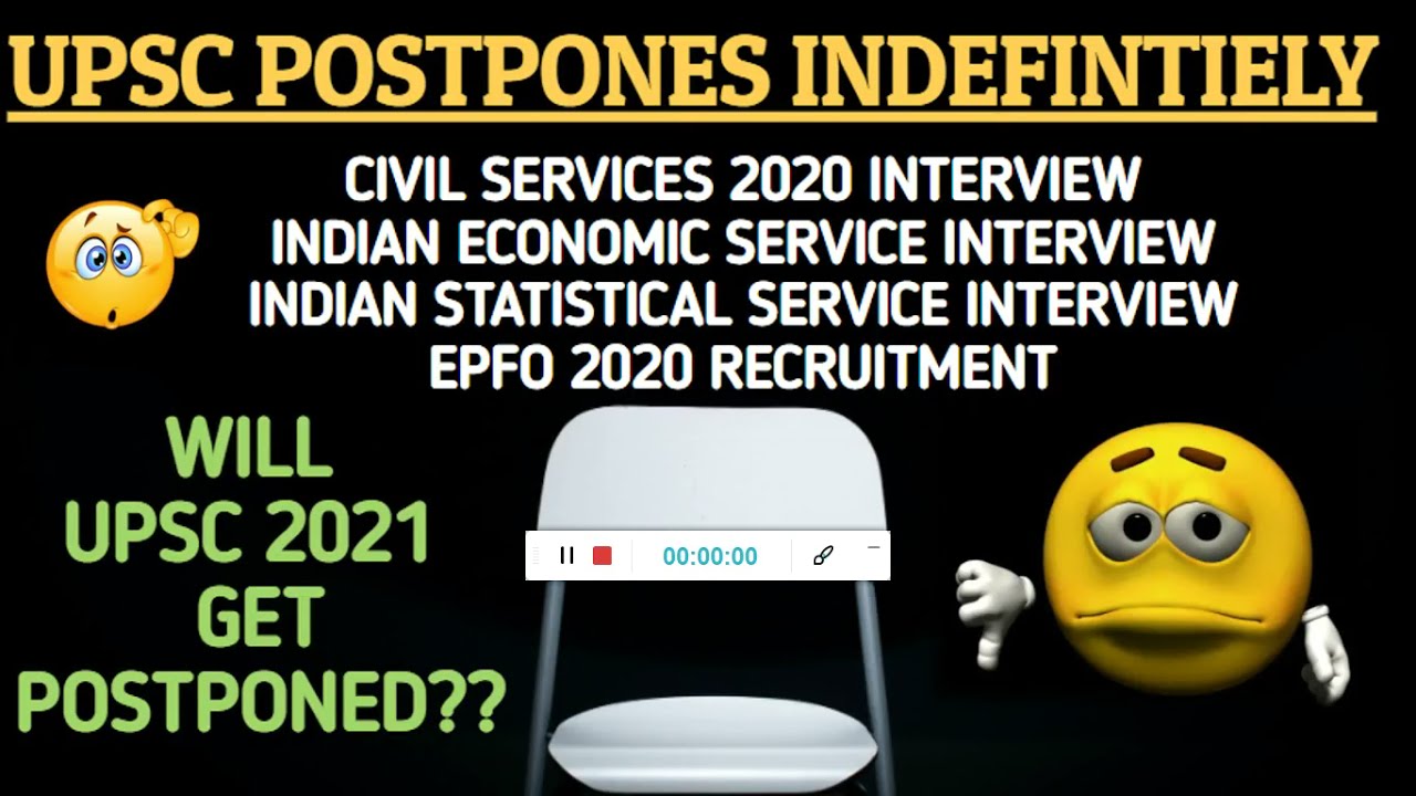 UPSC 2020 POSTPONED | UPSC DEFERRED ALL EXAMS IN MAY