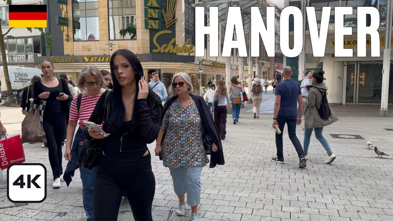 HANNOVER GERMANY 🇩🇪 | Downtown Vibes & Crowds | Is This the Most Crowded City? | 4k 60fps