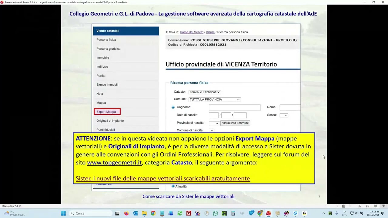 Come scaricare da Sister le nuove mappe CXF gratuite dell’AdE