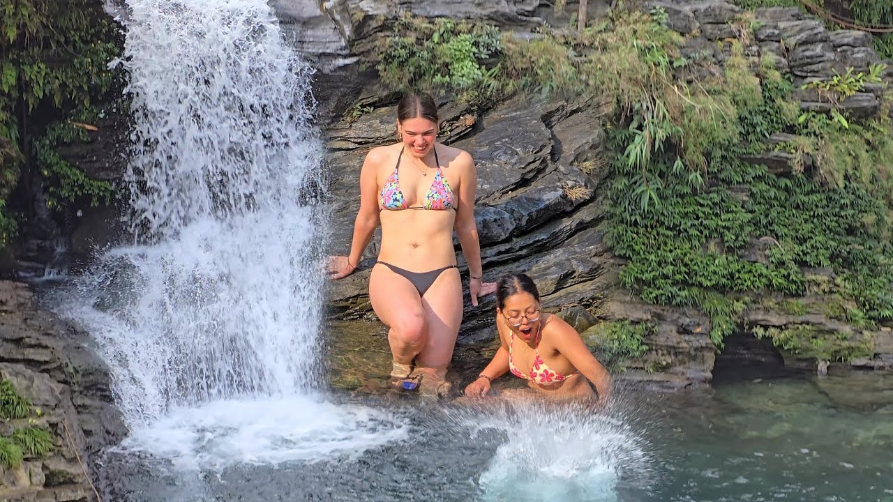 Ha Giang Loop - Dive and explore the stunning waterfall with an angel #travel #waterfall 