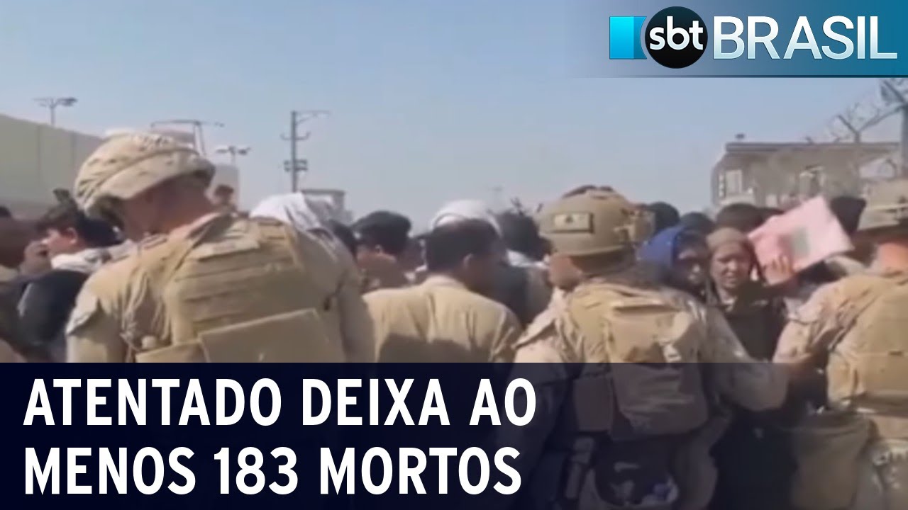 Sobe para 183 o número de mortos no atentado terrorista em Cabul | SBT Brasil (27/08/21)