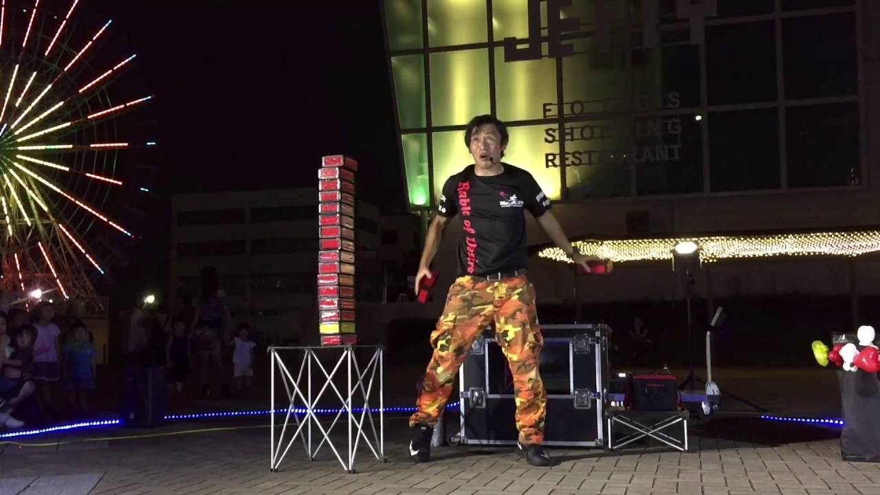 大道芸人 Mr.↓YU↑（ミスターユー）@JETTY 2016/08/17 Moon light