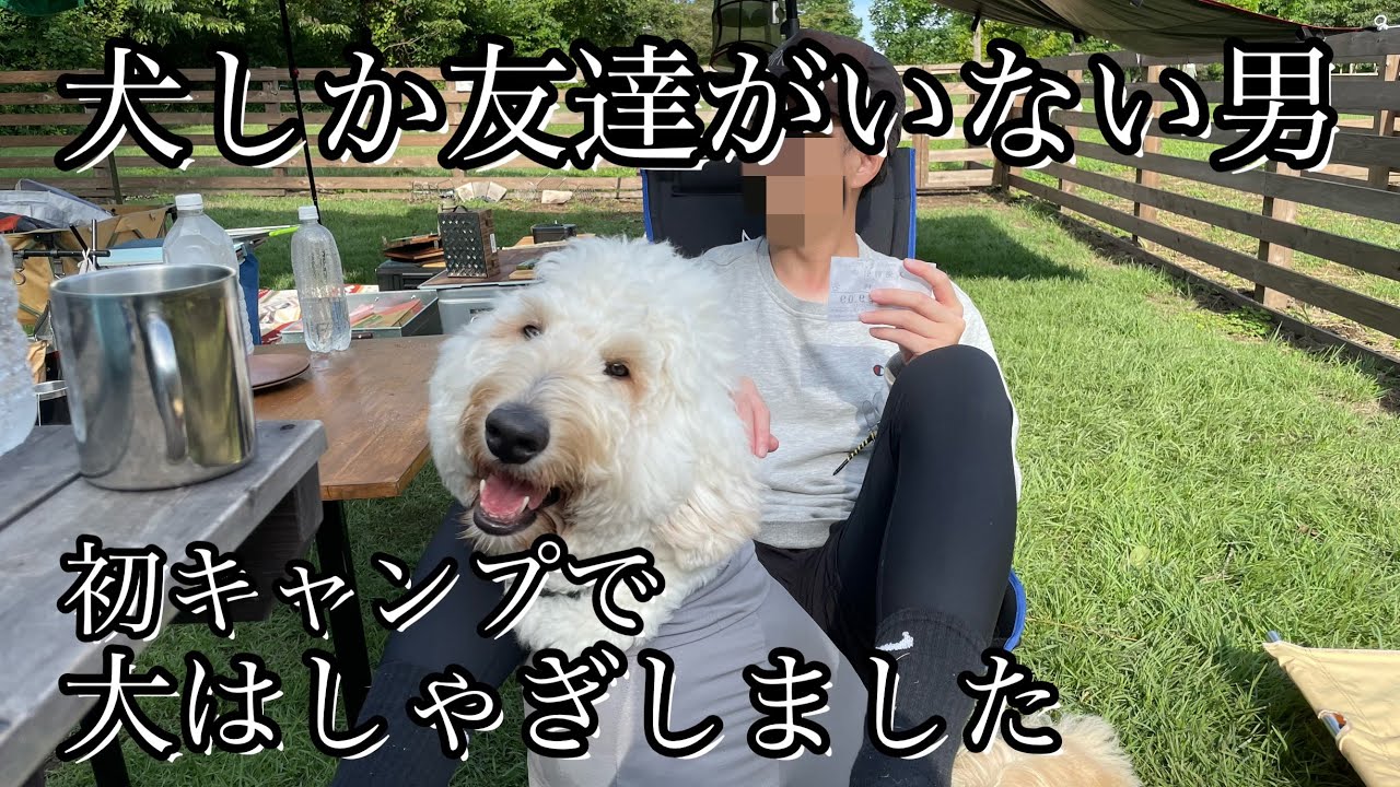 犬しか友達がいない男、憧れのキャンプで大はしゃぎしました