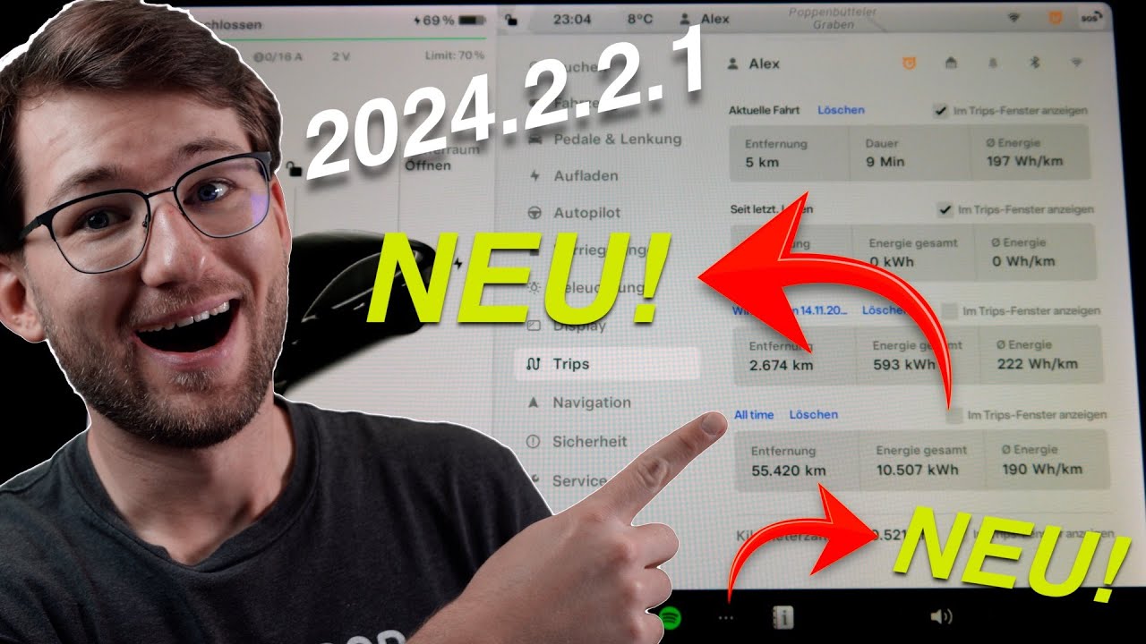 Versteckte Änderungen im TESLA Update - Version 2024.2.2.1