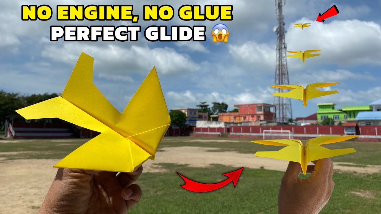 Paper Airplane That Glides Perfectly | No Engine, No Glue | Easy Origami Plane