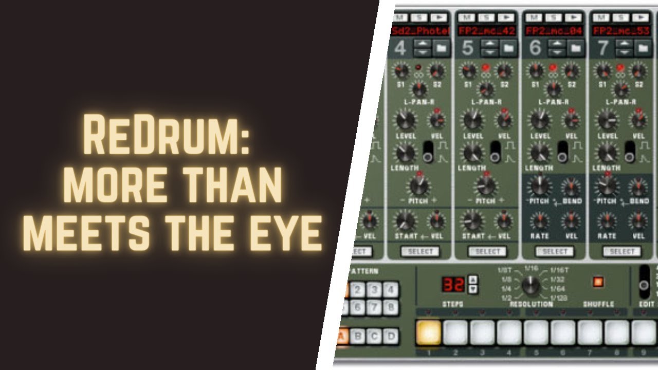 How to use ReDrum - Reason's Old School Drum Sequencer