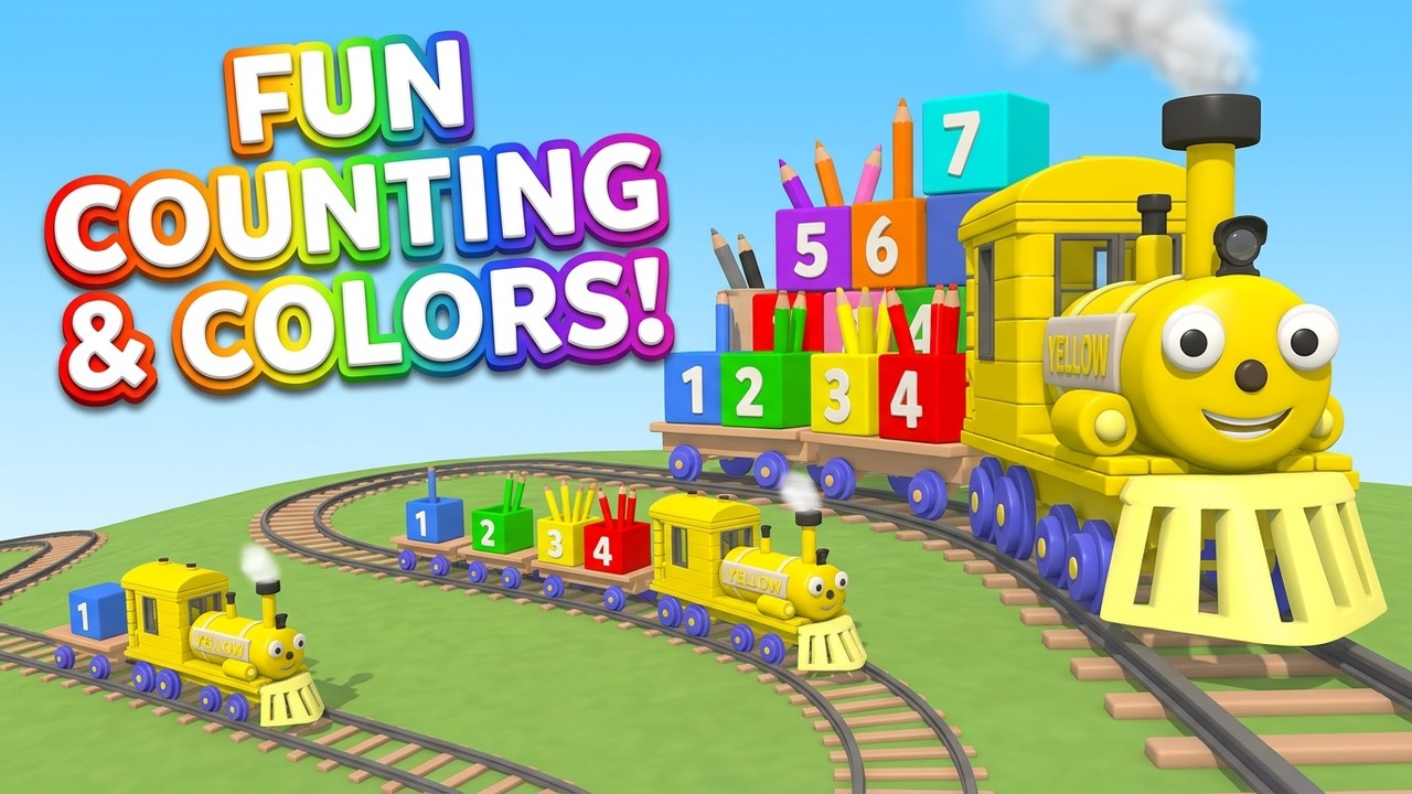 Colored caterpillar — Ice cream for kids — Color train — Educational video — Olly the train
